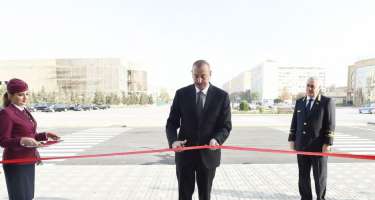Prezident İlham Əliyev Sumqayıt Dəmir Yolu Vağzalı Kompleksinin açılışında iştirak edib -