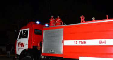 Nərimanov rayonunda 3 otaqlı ev yanıb
