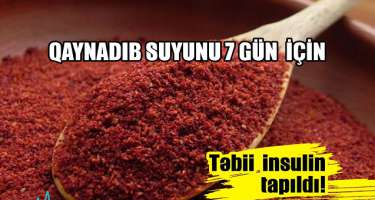 Qaynadıb suyunu 7 gün için... 