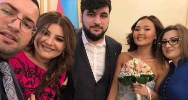 Aygün Səmədzadənin oğlu qırğız xanımla evləndi