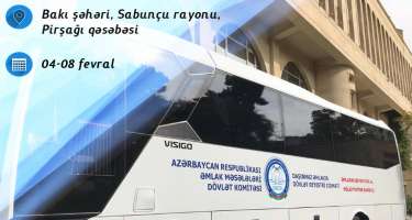 Daşınmaz əmlakın səyyar qeydiyyat xidmətləri Pirşağıda
