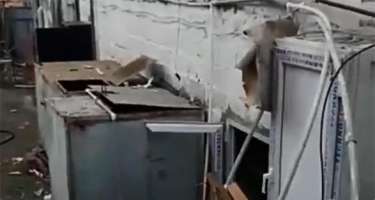 Bakıda partlayış baş vermiş evin görüntüləri yayılıb