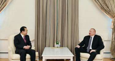 İlham Əliyev Xarici İşlər üzrə Çin Xalq İnstitutunun prezidentini qəbul edib