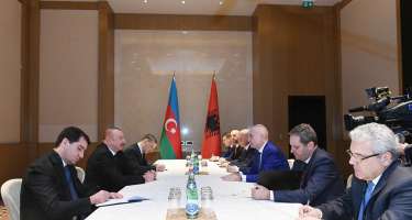 İlham Əliyev Albaniya Prezidenti İlir Meta ilə görüşüb