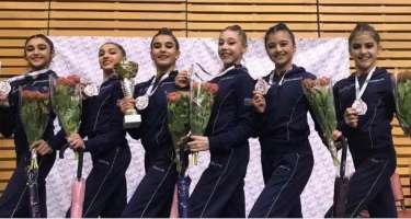 Gənc bədii gimnastlarımız Polşada 5 medal qazandılar - 