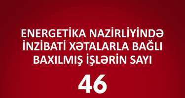Energetika Nazirliyində inzibati xətalarla bağlı 46 işə 