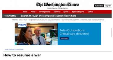 “Washington Times” erməni lobbisinin pozucu