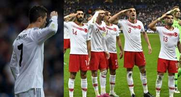 Ronaldo əsgər salamı verdi - 