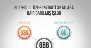 Ötən il Energetika Nazirliyində inzibati xətalarla bağlı 686 işə baxılıb