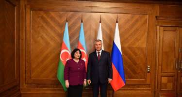 Sahibə Qafarova Rusiya Dövlət Dumasının sədri ilə görüşüb