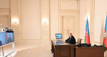 İlham Əliyev ABŞ Etnik Anlaşma Fondunun prezidentini videoformatda qəbul edib