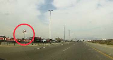Bakı-Ələt yolunda sürücüləri radara salan yol nişanı - 