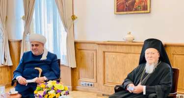 Şeyxülislam Allahşükür Paşazadə Patriarx Varfolomeyi Qarabağa 