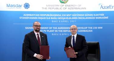 Azərbaycan və BƏƏ arasında  günəş elektrik stansiyası layihəsinə dair müqavilələr imzalandı