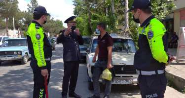 Bu rayonda yol polisi reyd
