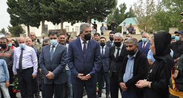 Şəhidin doğum günündə məzarı ziyarət edildi -