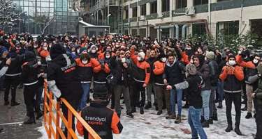 “Trendyol”un işçiləri etiraz aksiyasına qoşuldu - 
