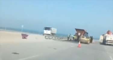 Bir ailənin həlak olduğu yol təmir edilir