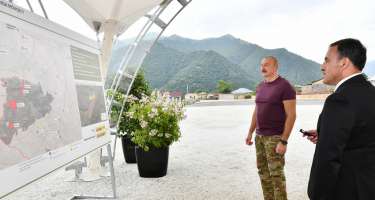 Azərbaycan Prezidentinə Kəlbəcərin baş planı təqdim edilib - 