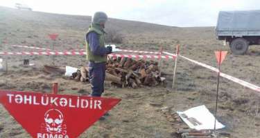 Ötən ay azad edilən ərazilərdə aşkarlanan mina sayı 