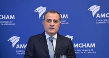 Ceyhun Bayramov Amerika Ticarət Palatasının tədbirində çıxış edib - 