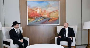 Prezident İlham Əliyev Rusiyanın Baş ravvinini  qəbul edib 