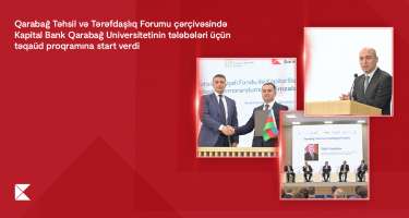  Kapital Bank Qarabağ Universitetinin tələbələri üçün təqaüd proqramına start verdi