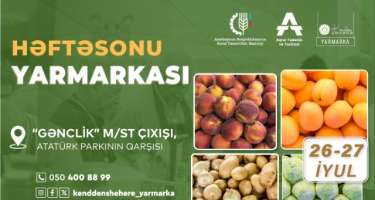 "Kənddən Şəhərə" həftəsonu yarmarkası təşkil olunacaq