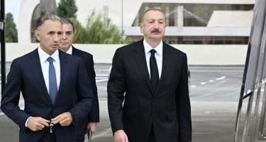 Prezident Gəncə Avtoparkının açılışında iştirak edib