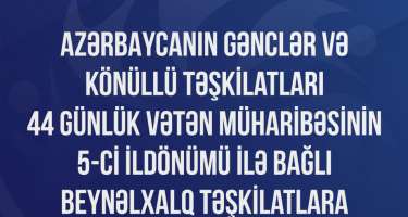 Azərbaycanın gənclər və könüllü təşkilatları beynəlxalq təşkilatlara bəyanat ünvanladı
