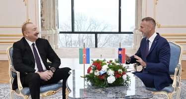 İlham Əliyevin Slovakiya Milli Şurasının sədri ilə görüşdü