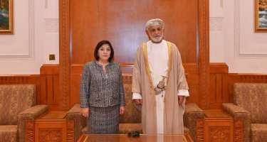 Sahibə Qafarova Oman Sultanlığı Dövlət Şurasının sədri ilə görüşdü