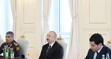 Prezident silahlı qüvvələrə dəstək nazirini qəbul etdi