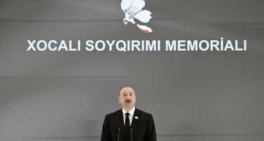 Prezident Xocalı Soyqırımı Memorialının açılışında çıxış etdi