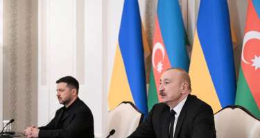 Azərbaycan və Ukrayna prezidentləri mətbuata bəyanatlarla çıxış etdi