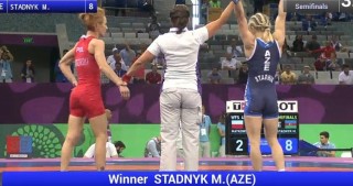 "Bakı-2015": Mariya Stadnik qızıl medalın bir addımlığında, Sinişin bürünc uğrunda görüşə çıxacaq