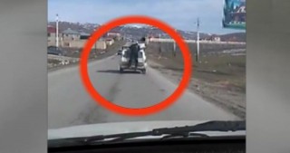 Şamaxıda "Niva" sürücüsü oyun çıxardı