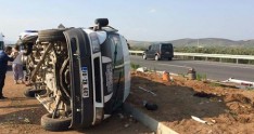 Türkiyədə mikroavtobus qəzaya uğradı