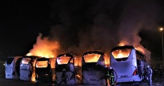 6 sərnişin avtobusu yandı 