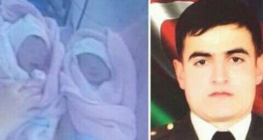 Şəhid zabitimizin əkiz övladı oldu