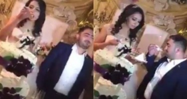 Dünya mediasına toy tortu ilə gündəm olan cütlük