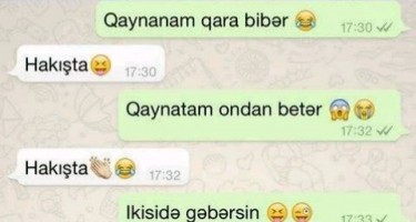 İki rəfiqənin “WhatsApp” yazışması