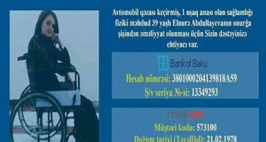 Elnurə Abdullayeva ağır qəzaya düşüb