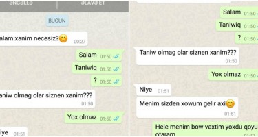 “WhatsApp”da qız tanış olmaq istəyən oğlana elə cavab yazdı ki...