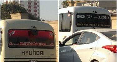 Avtobusların üzərinə vurulan ETİRAFLAR