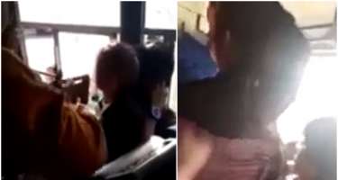 Avtobusda qucaqlaşan cütlüyü döydülər