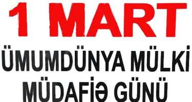 Ümumdünya Mülki Müdafiə Günüdür 
