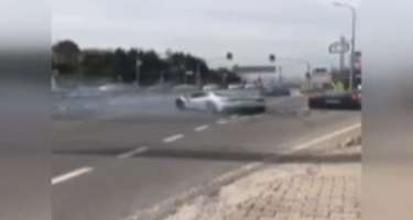 Avtomobildən təhlükəli "drift"