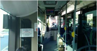 Avtobusda havası "daralan" sərnişinlər