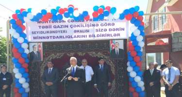 Xaçmazda 2 kəndə təbii qaz verilib